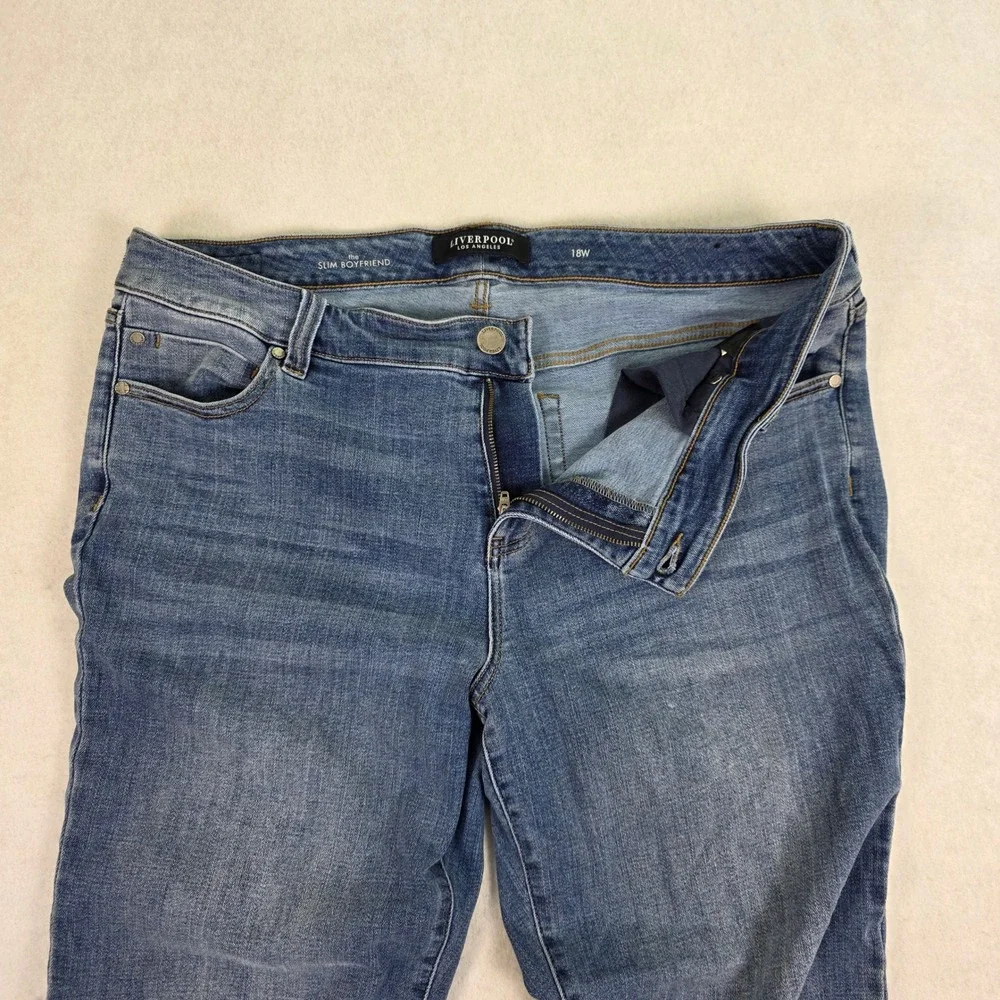 Liverpool Los Angeles‎ Slim Boyfriend Jeans 18W Conway Blue LY5057CH4 Womens